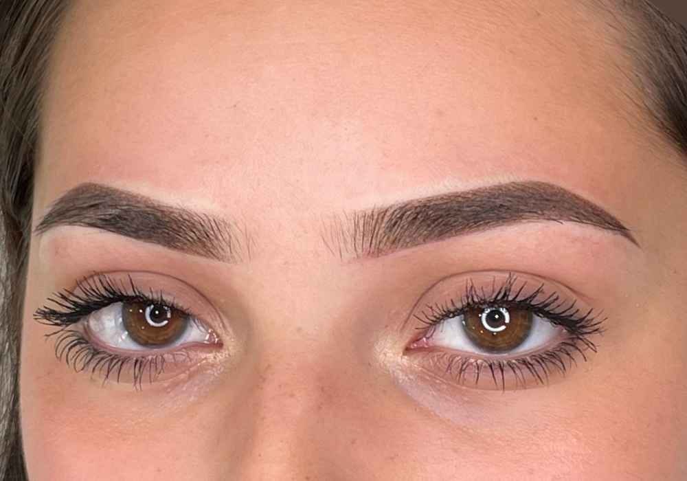 Powder brows ombre shading permanent eyebrow semipermanent makeup